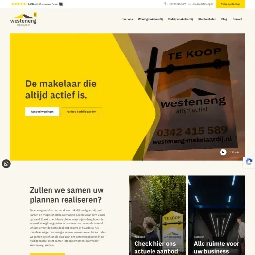 Screenshot der Website von www.westeneng.nl