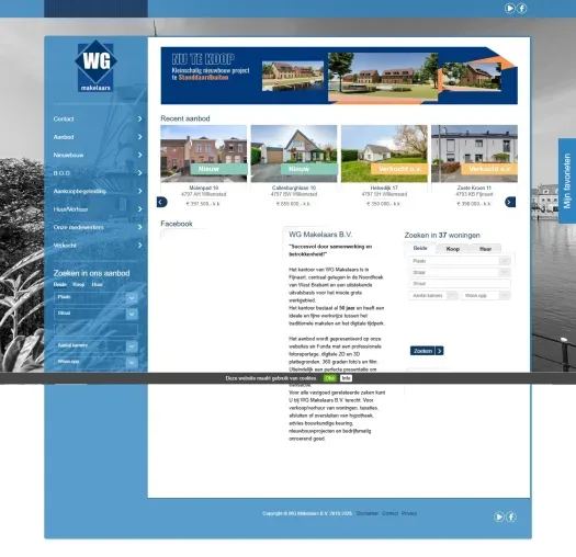 Screenshot of the website of www.wgmakelaars.nl