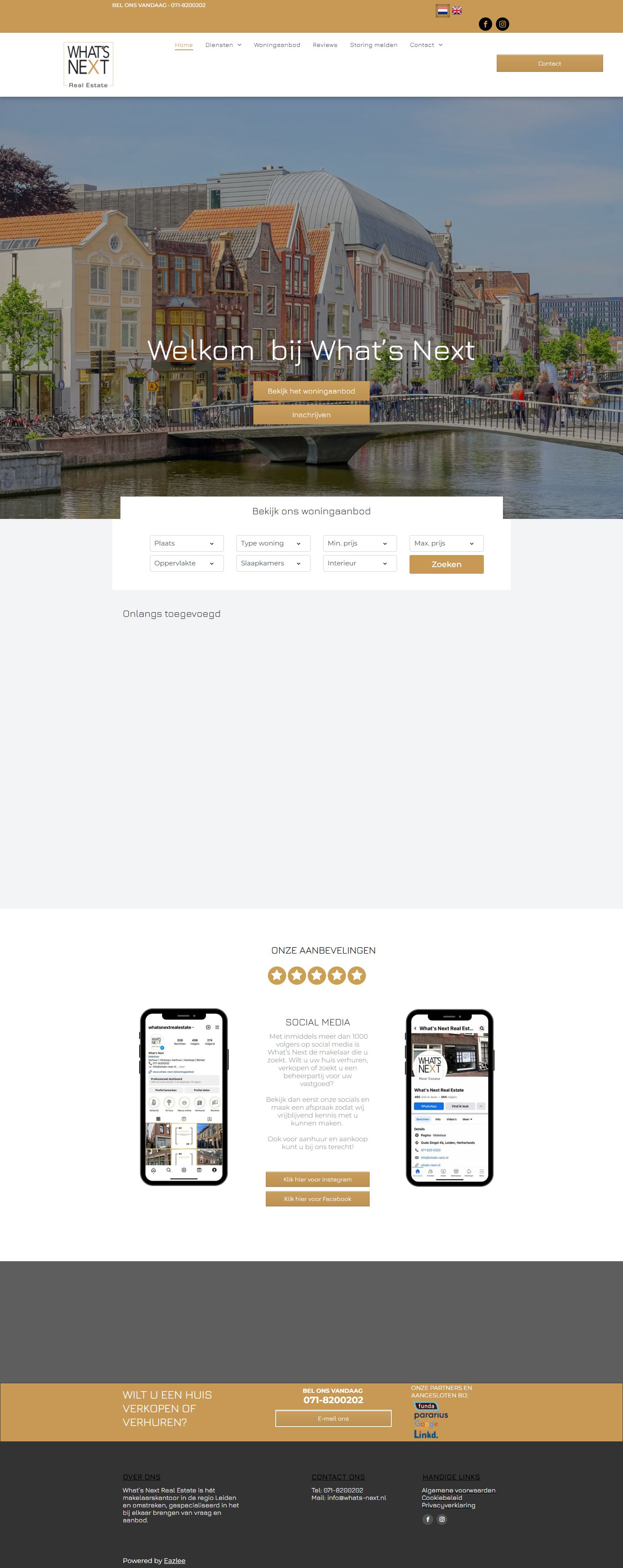 Screenshot van de website van www.whats-next.nl