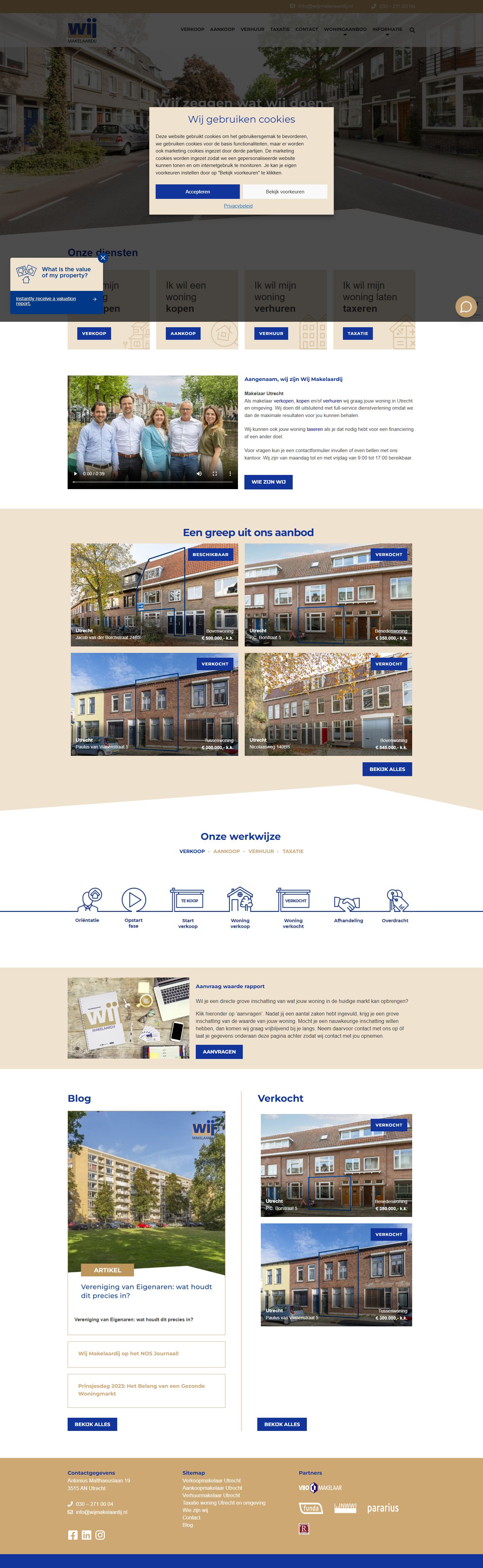 Screenshot der Website von www.wijmakelaardij.nl