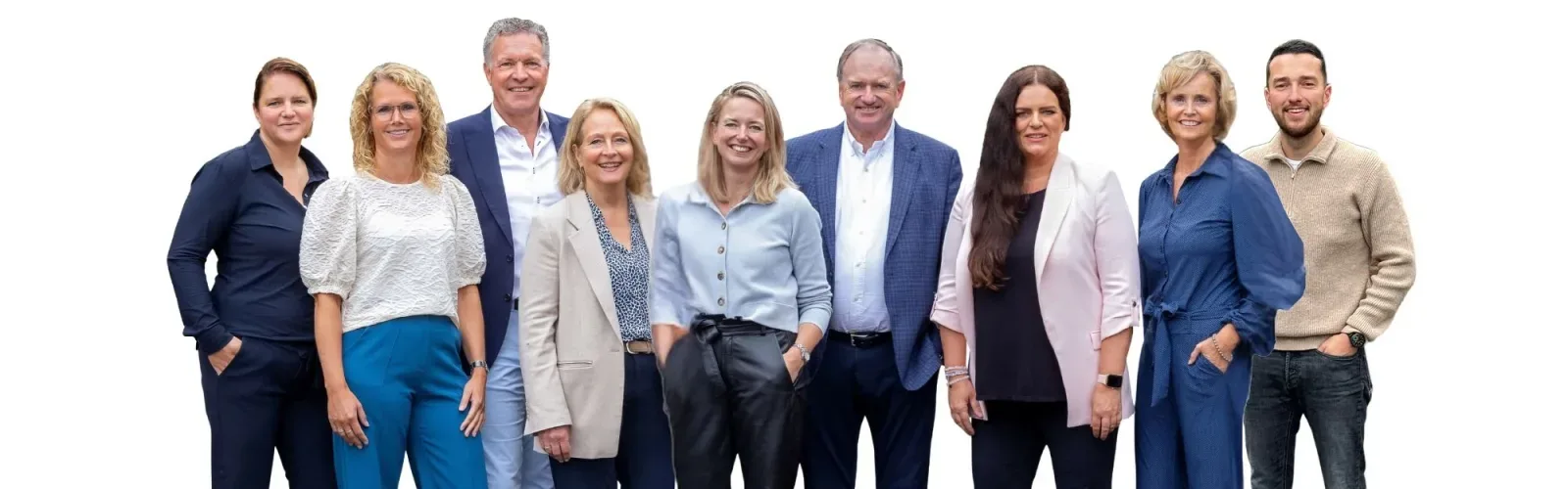 Team foto van Wilbrink & v.d. Vlugt Makelaars