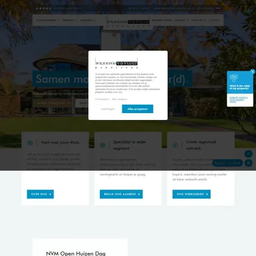 Screenshot van de website van www.onsaanbod.nl