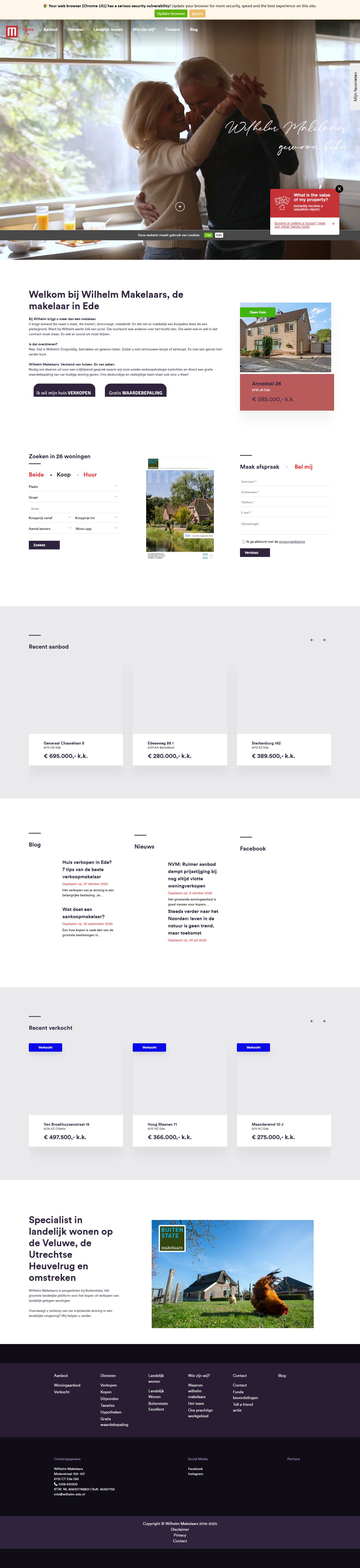 Screenshot of the website of www.wilhelm-ede.nl