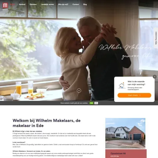 Screenshot van de website van www.wilhelm-ede.nl
