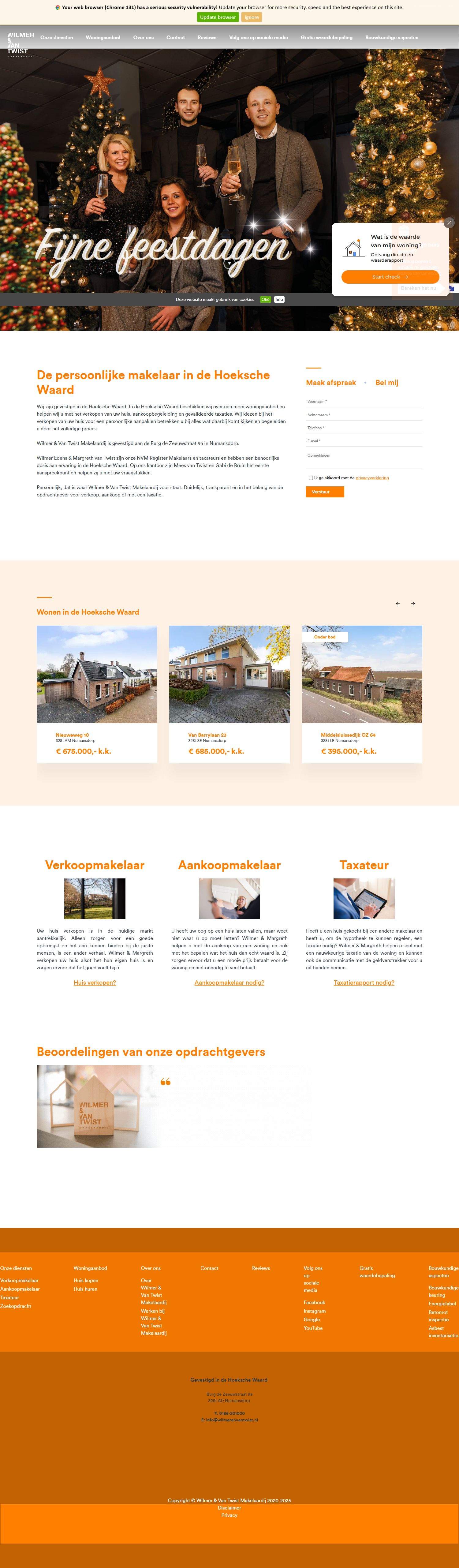 Screenshot der Website von wilmerenvantwist.nl