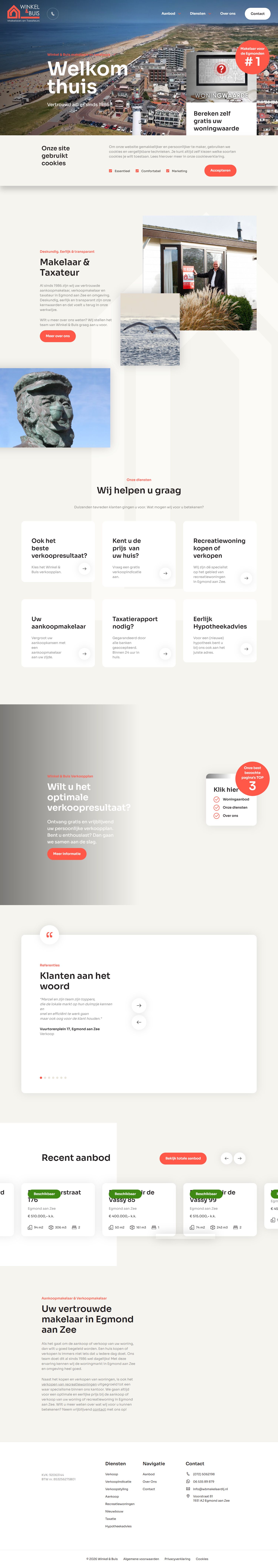 Screenshot der Website von www.wbmakelaardij.nl