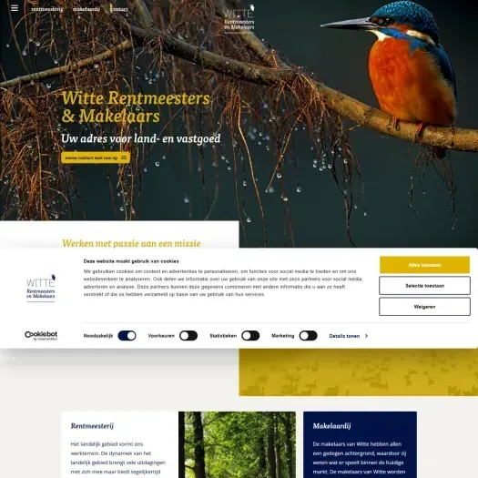 Screenshot van de website van www.witterentmeesters.nl