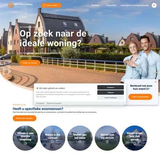 Capture d'écran du site web de www.wittewoningmakelaars.nl