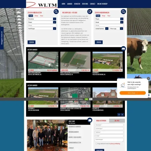 Capture d'écran du site web de www.wltm.nl