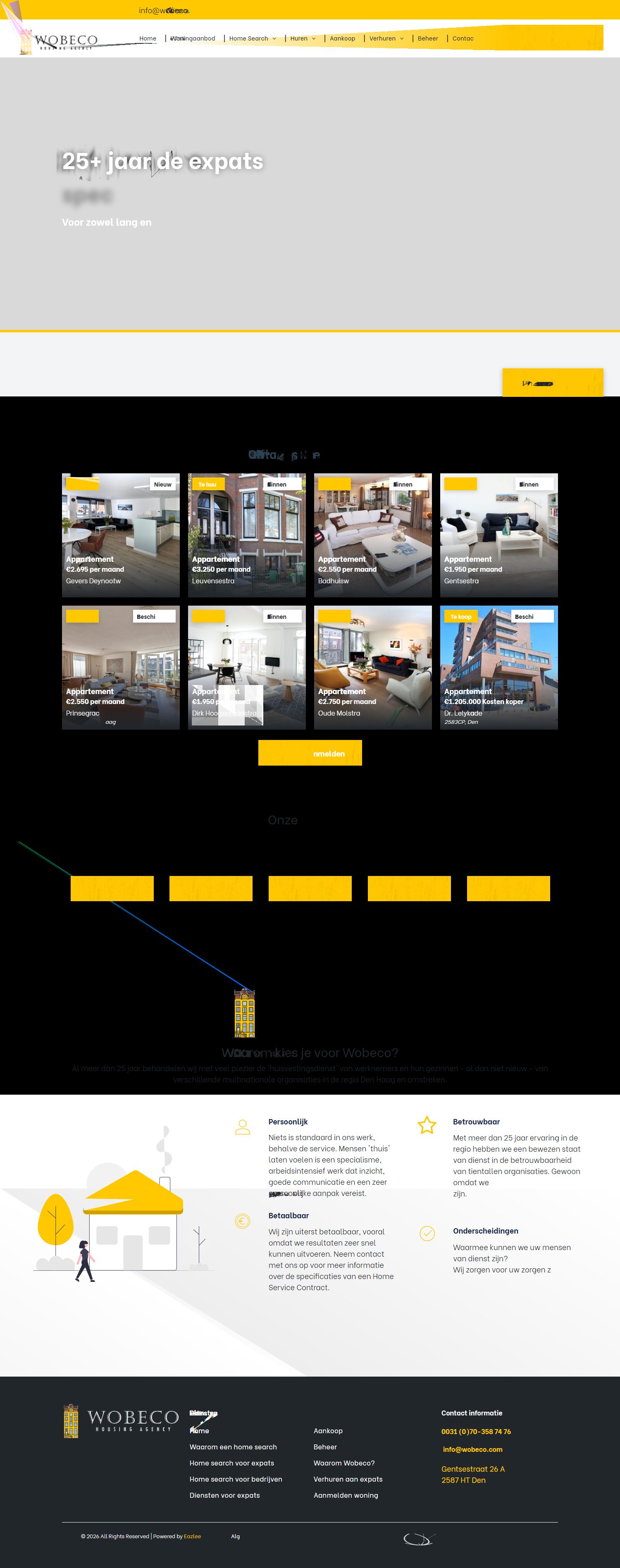 Screenshot van de website van www.wobeco.com
