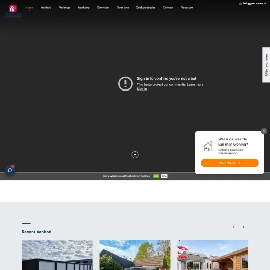 Screenshot van de website van www.woltjer.nl