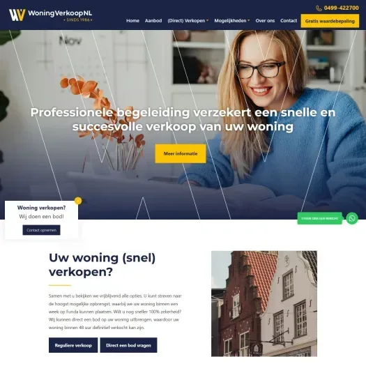 Screenshot der Website von www.woningverkoop.nl