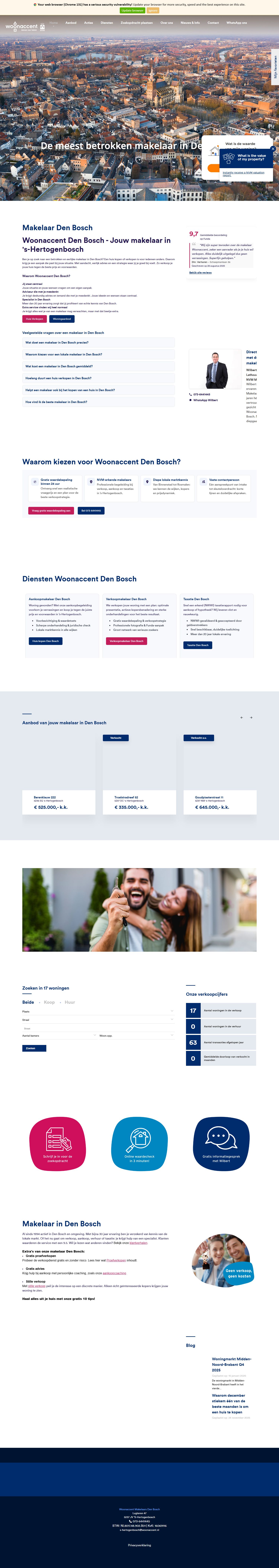 Screenshot der Website von www.woonaccentdenbosch.nl