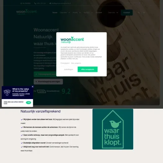 Screenshot of the website of www.woonaccentnatuurlijk.nl