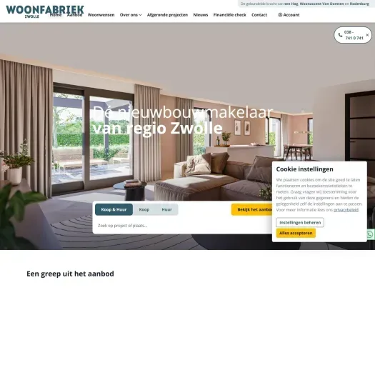 Capture d'écran du site web de www.woonfabriekzwolle.nl