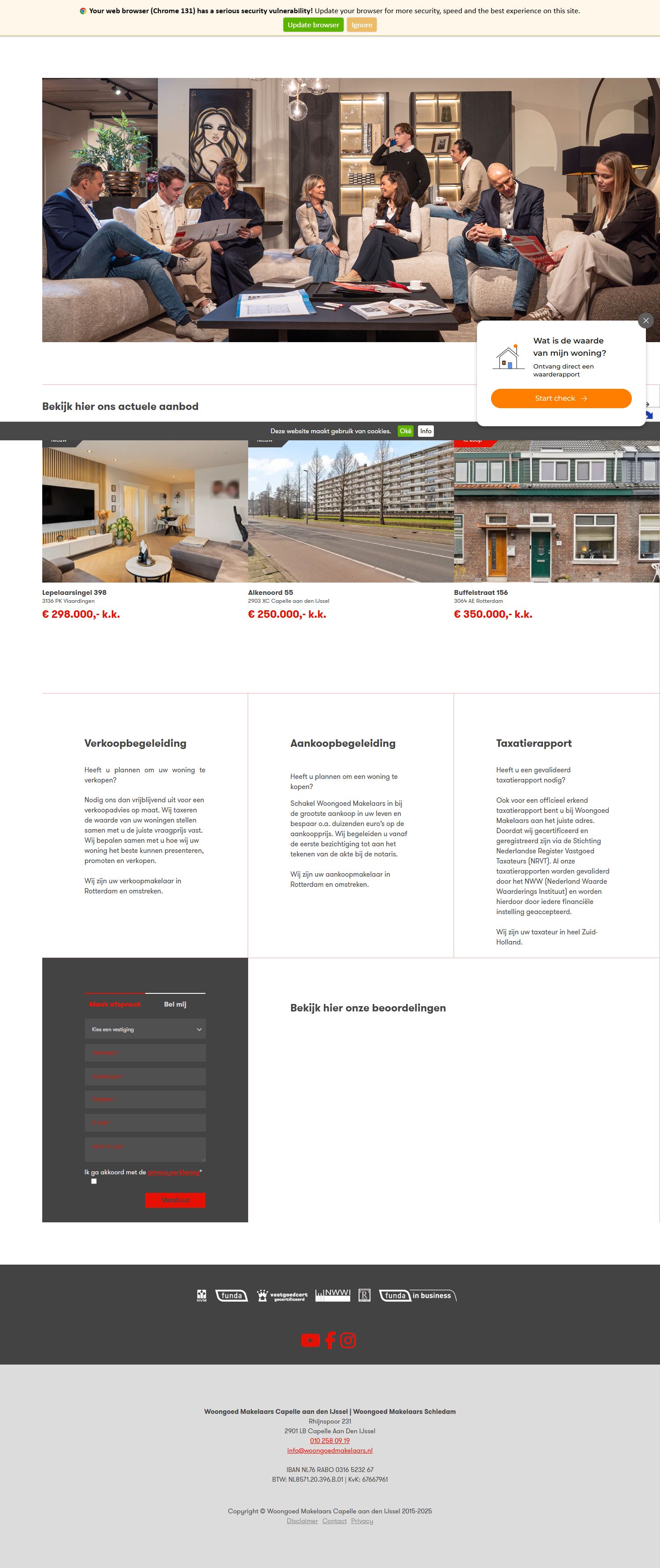 Screenshot der Website von www.woongoedmakelaars.nl