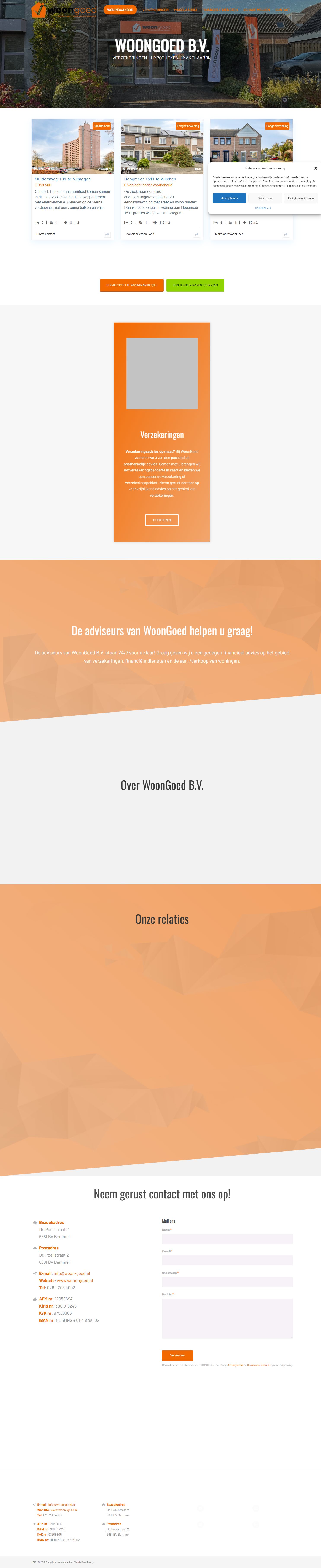 Screenshot of the website of www.woon-goed.nl