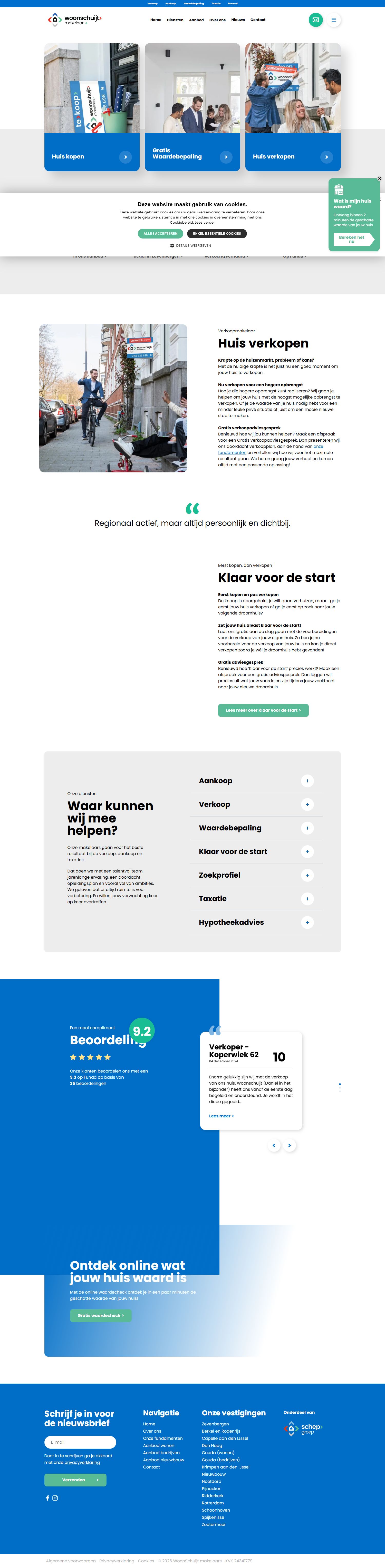 Screenshot der Website von www.woonschuijt.nl