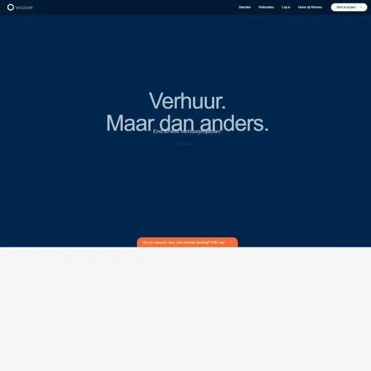 Screenshot van de website van www.wooove.nl