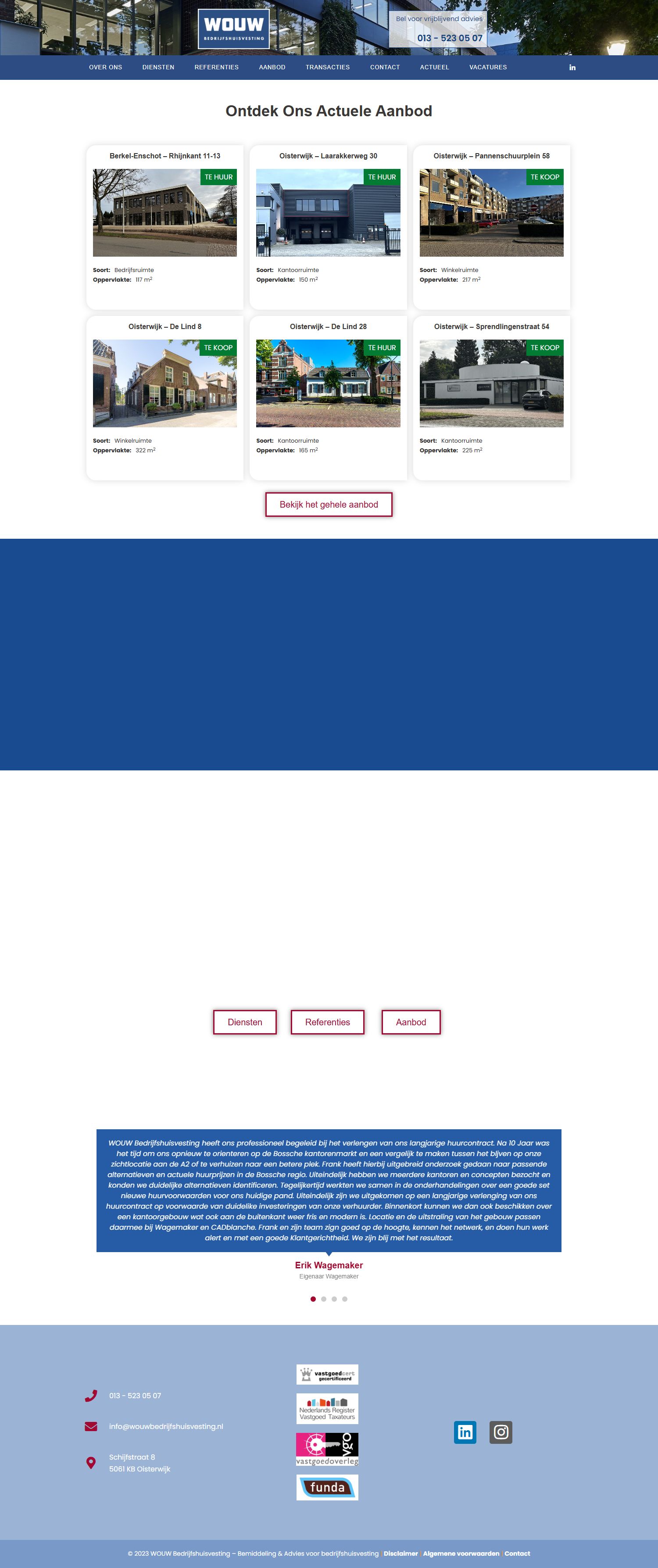 Screenshot of the website of www.vdwpartners.nl