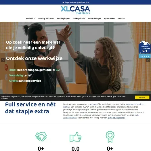 Capture d'écran du site web de www.xlcasa.nl