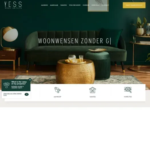 Capture d'écran du site web de www.yessrealestate.nl