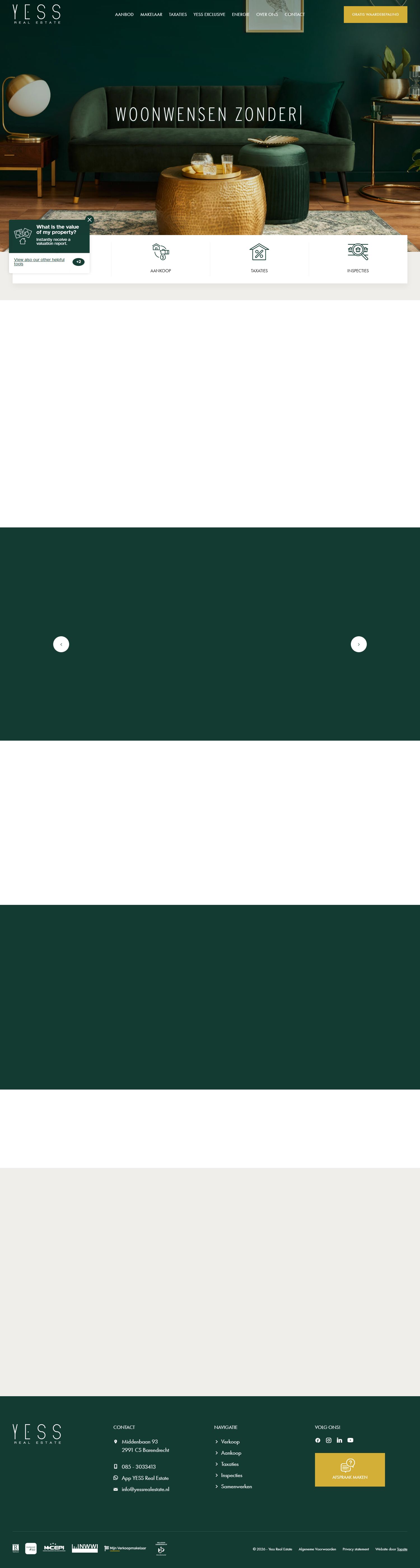 Screenshot der Website von www.yessrealestate.nl