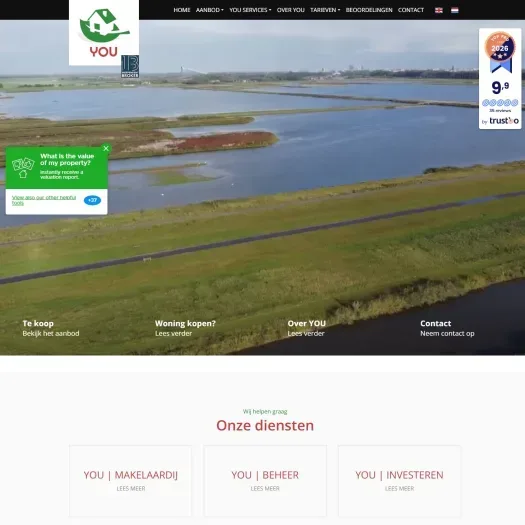 Screenshot of the website of www.yourealestate.eu