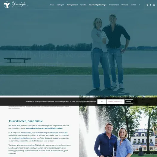 Screenshot van de website van www.yourstylevastgoed.nl