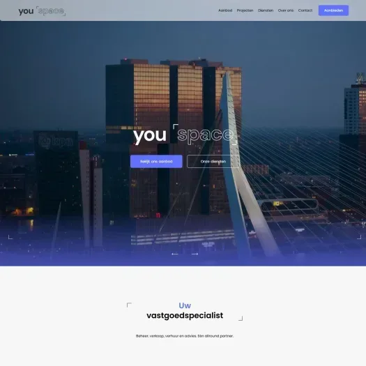 Capture d'écran du site web de www.youspace.nl