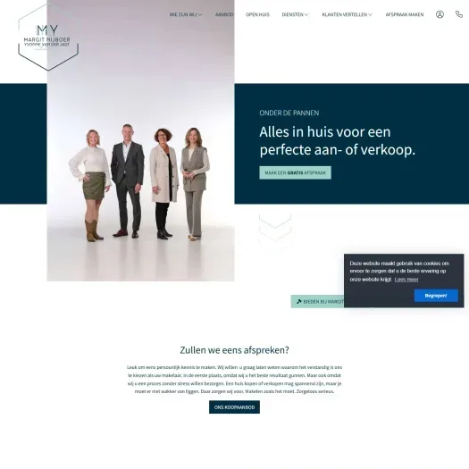 Screenshot van de website van www.yvonnevanderjagt.nl