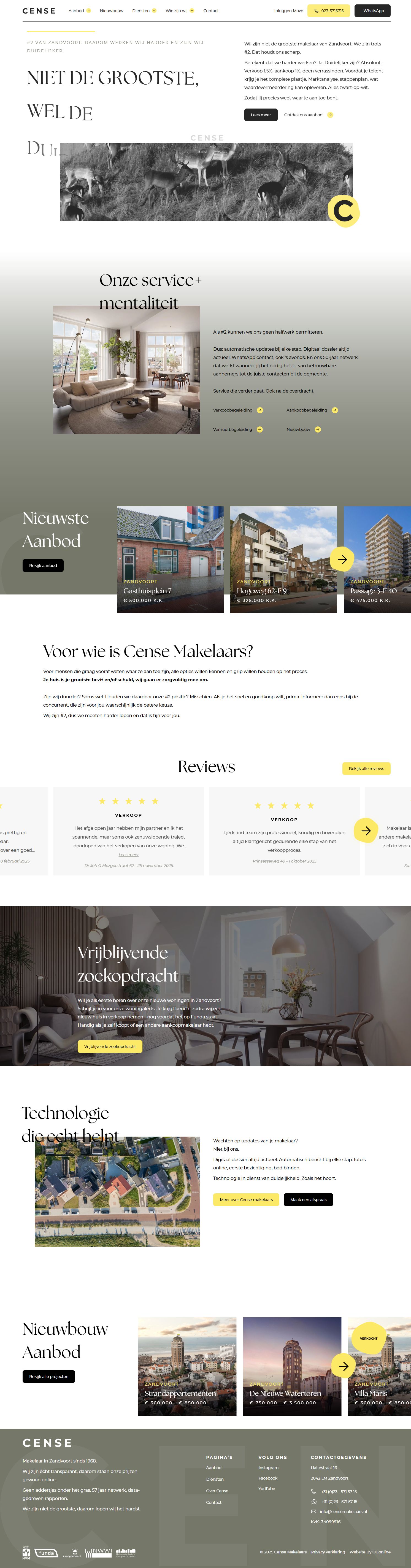 Screenshot der Website von www.zandvoortmakelaars.nl
