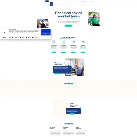 Screenshot van de website van www.zekerheuts.nl