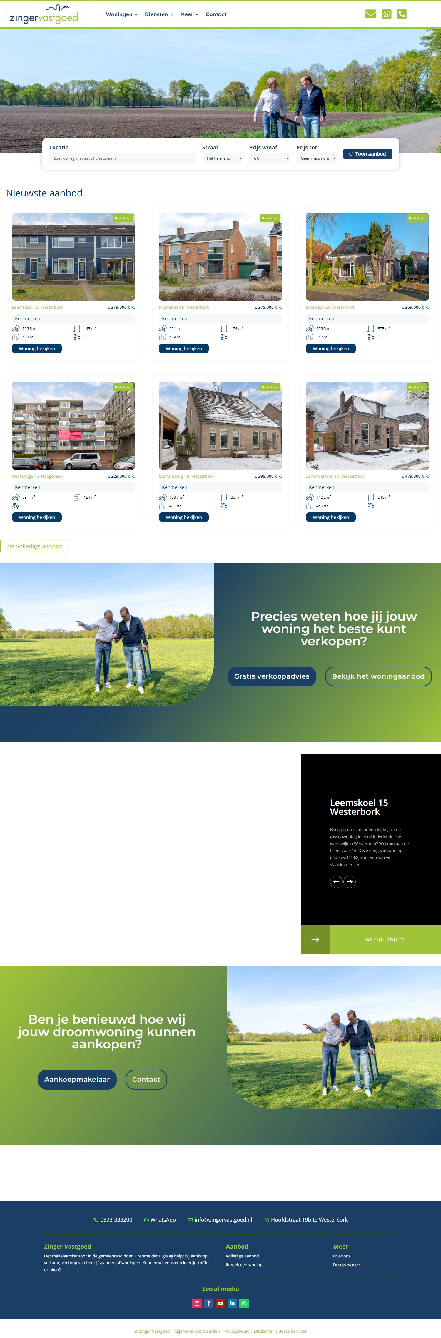 Team foto van Zinger Vastgoed