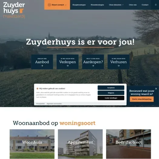 Capture d'écran du site web de www.zuyderhuys.nl
