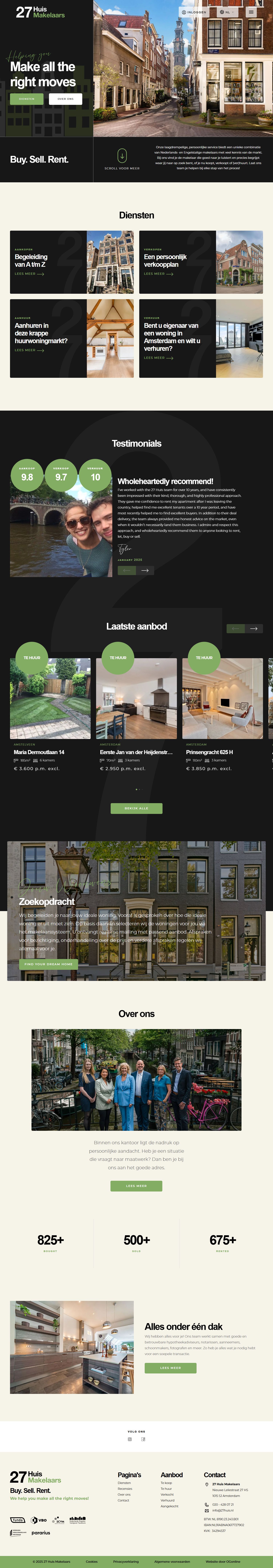 Team foto van 27 Huis Makelaars BV