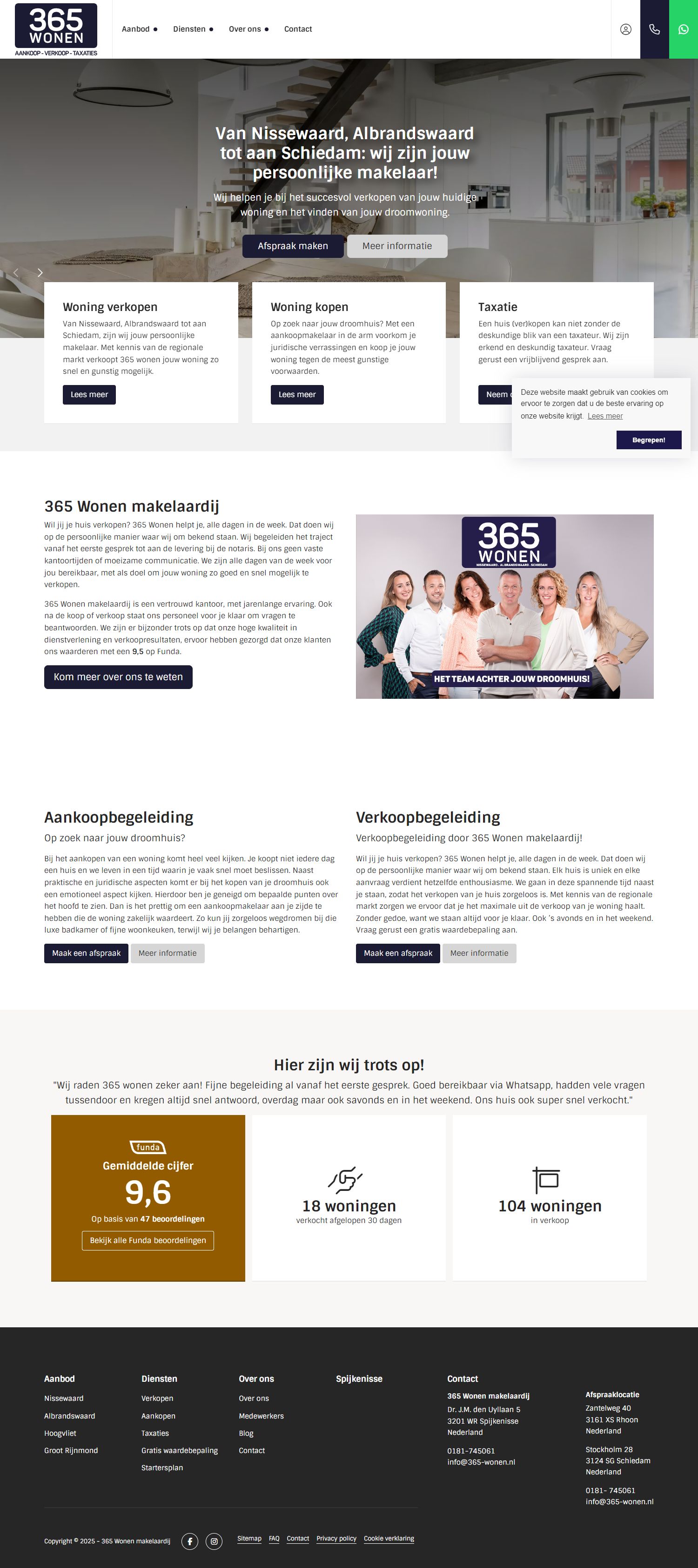 Screenshot van de website van www.365-wonen.nl