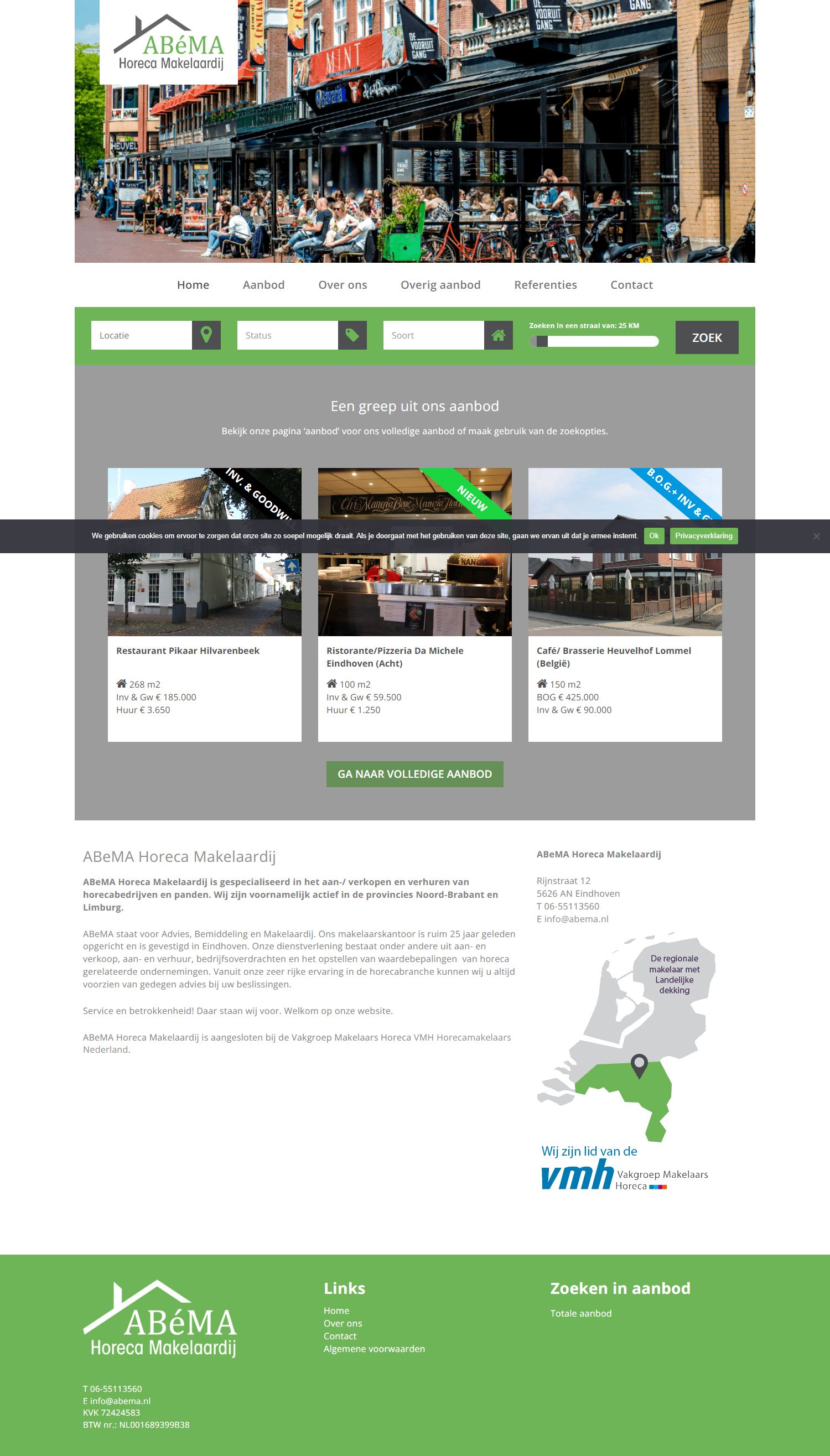 Screenshot van de website van www.abema.nl