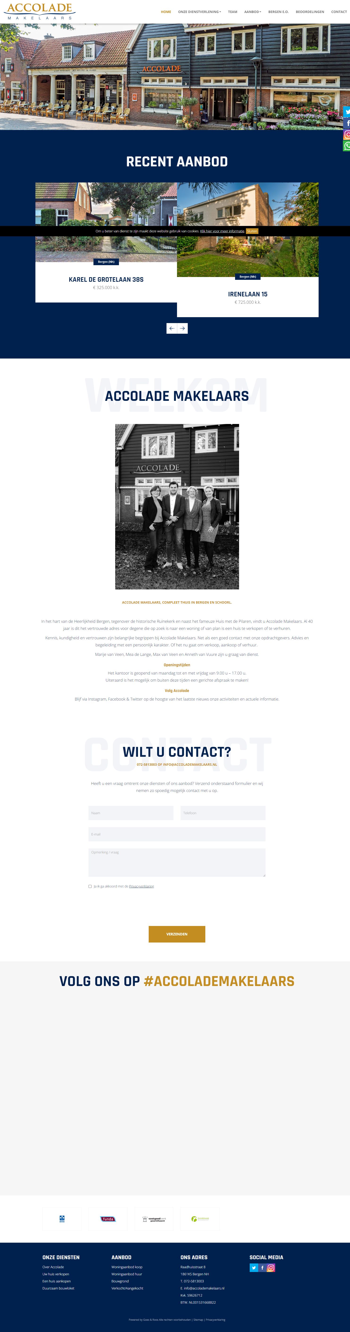 Screenshot van de website van www.accolademakelaars.nl