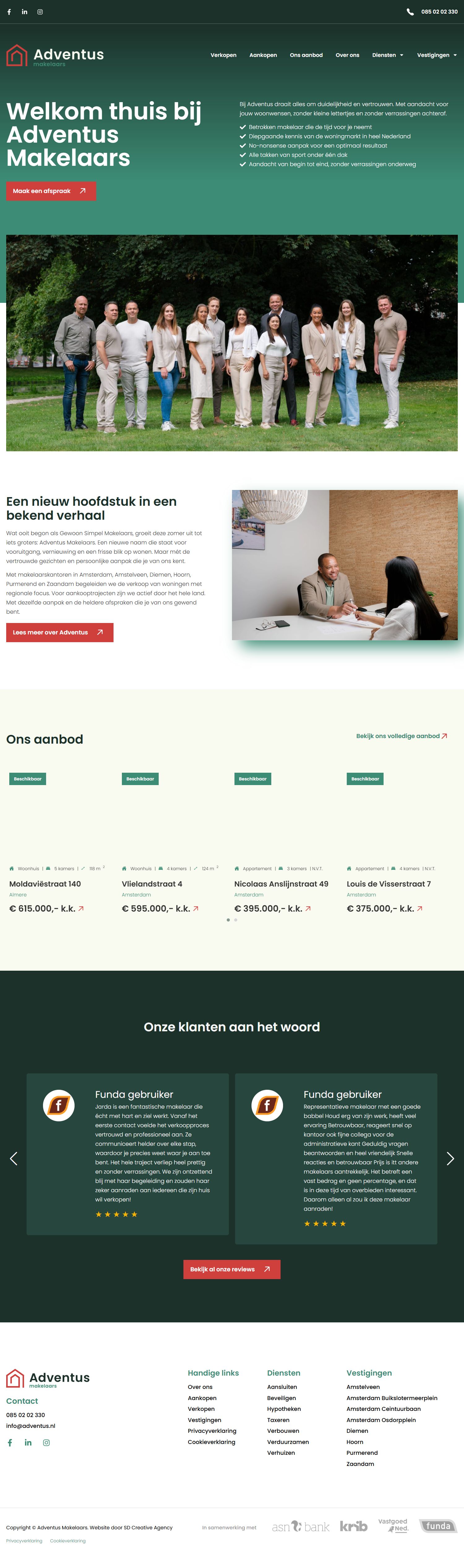 Bürofoto Adventus makelaars | Powered by ASN Bank