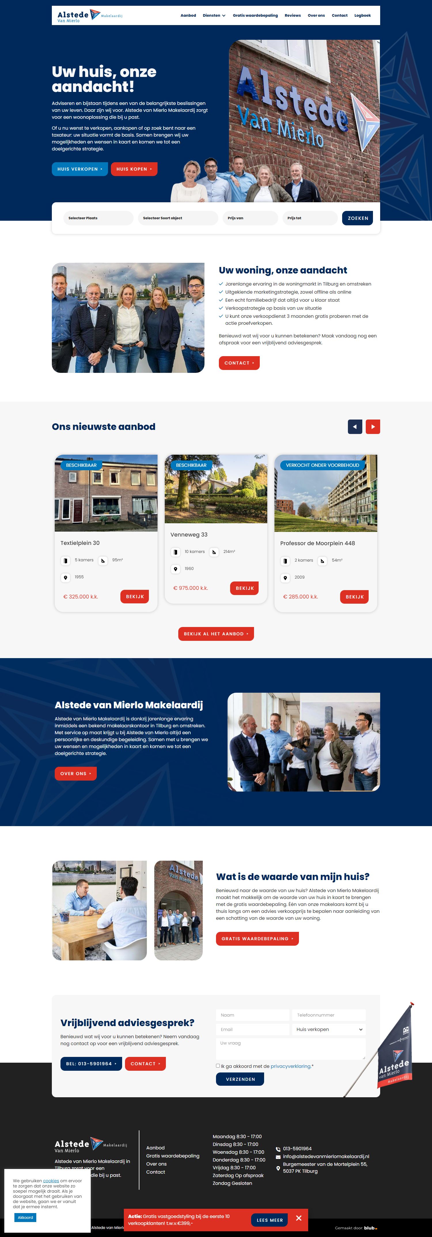 Screenshot van de website van www.alstedevanmierlomakelaardij.nl