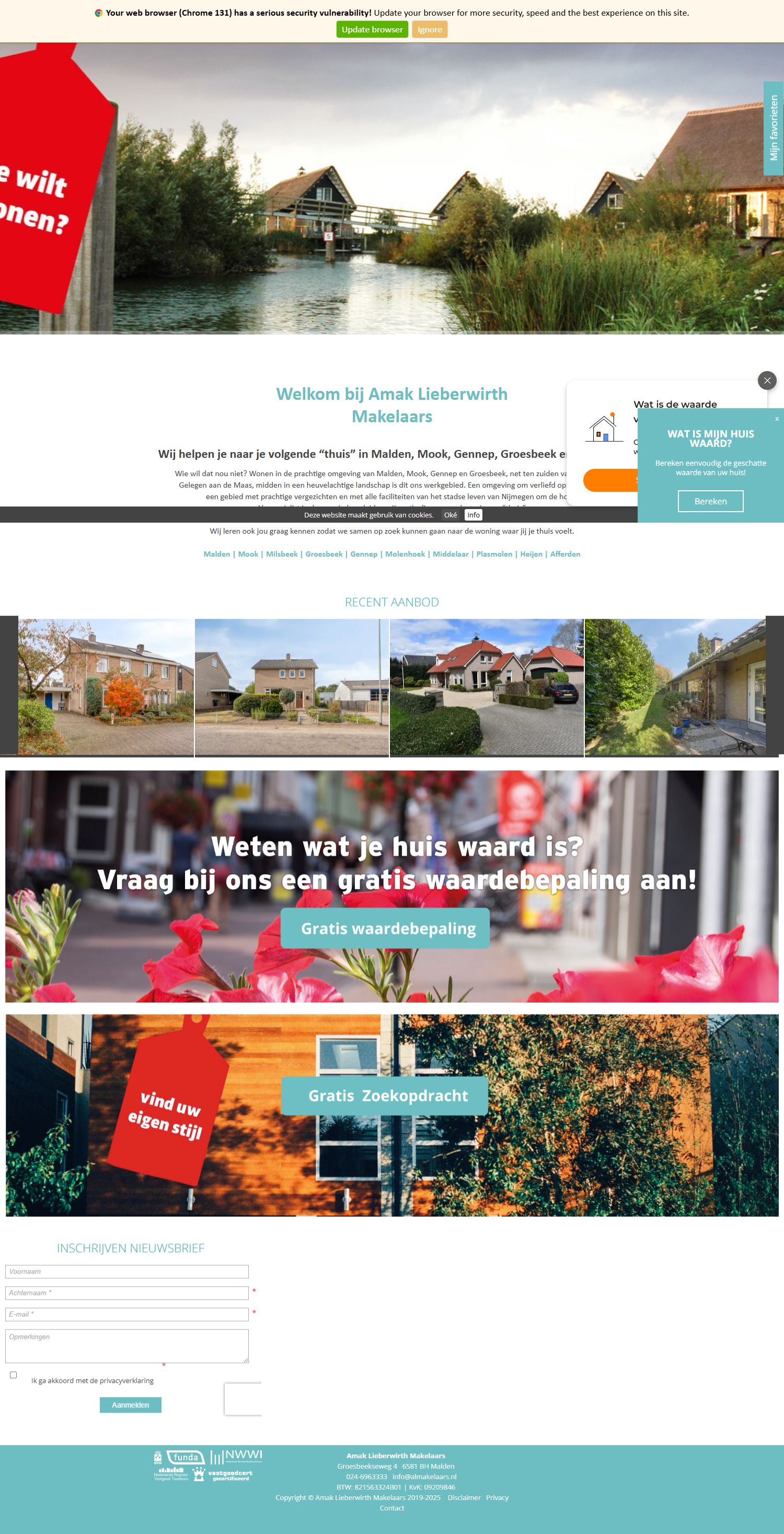 Capture d'écran du site web de www.almakelaars.nl
