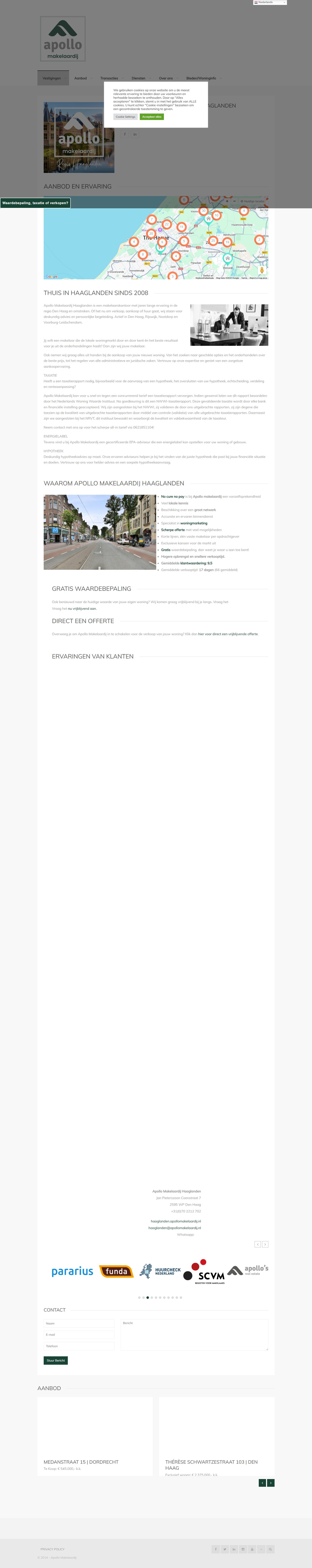 Team foto van Apollo Makelaardij Regio Haaglanden