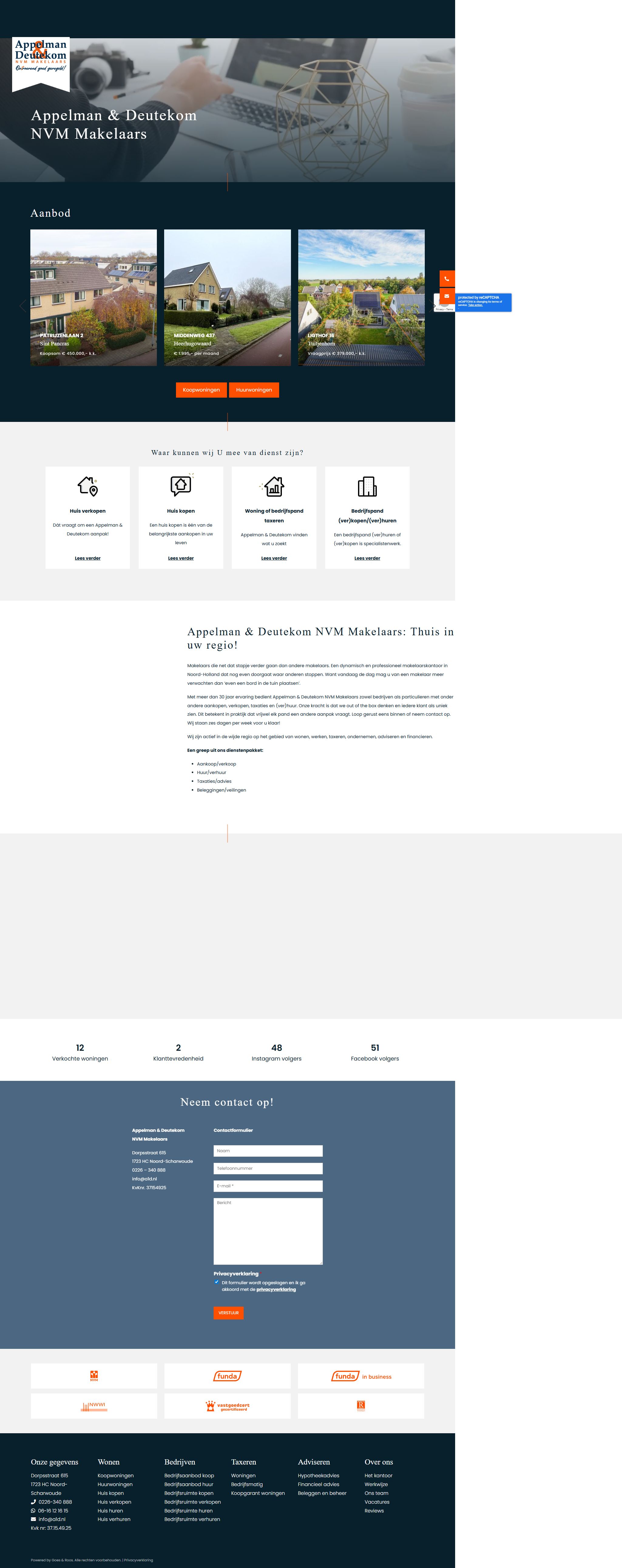 Capture d'écran du site web de www.a1d.nl