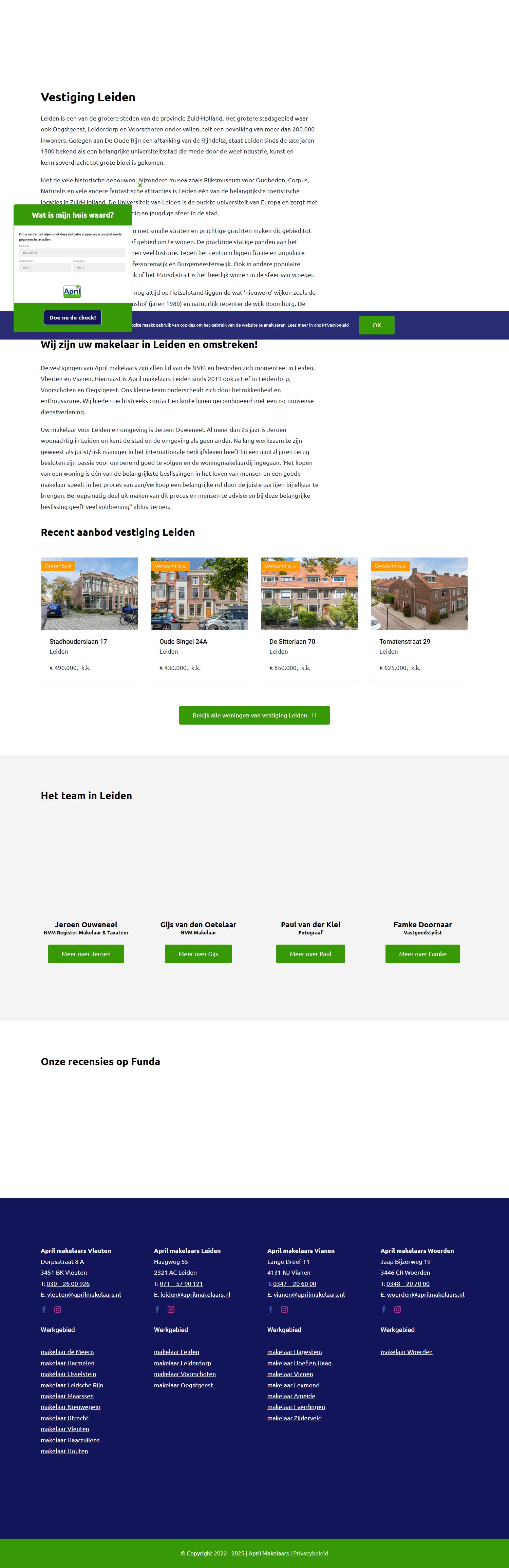 Capture d'écran du site web de www.aprilmakelaars.nl