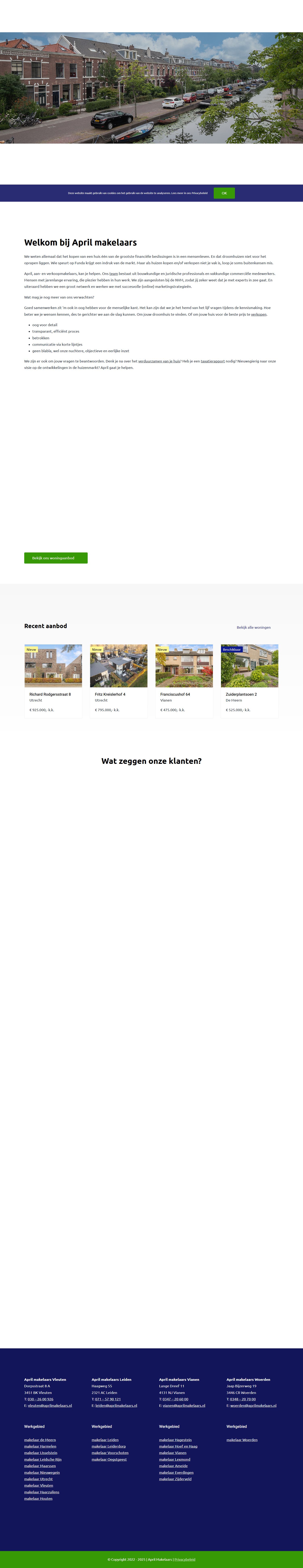 Capture d'écran du site web de www.aprilmakelaars.nl