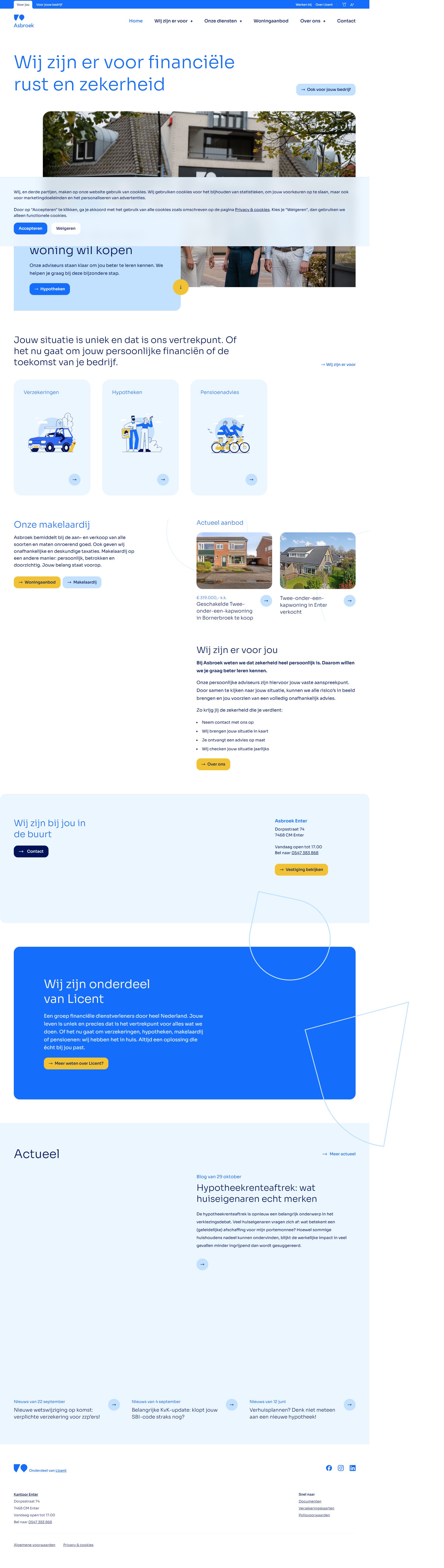 Screenshot van de website van www.asbroek.nl