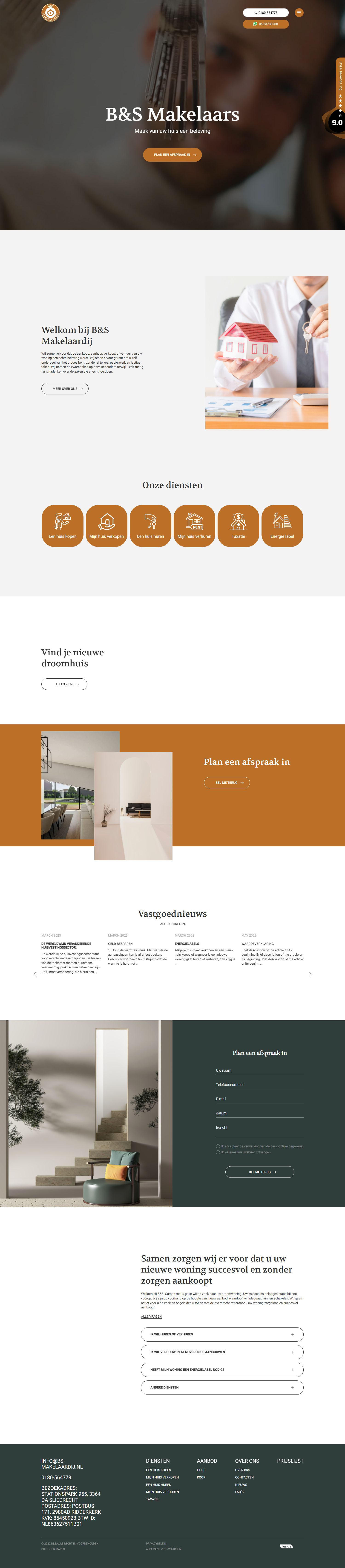 Team foto van B&S Makelaardij