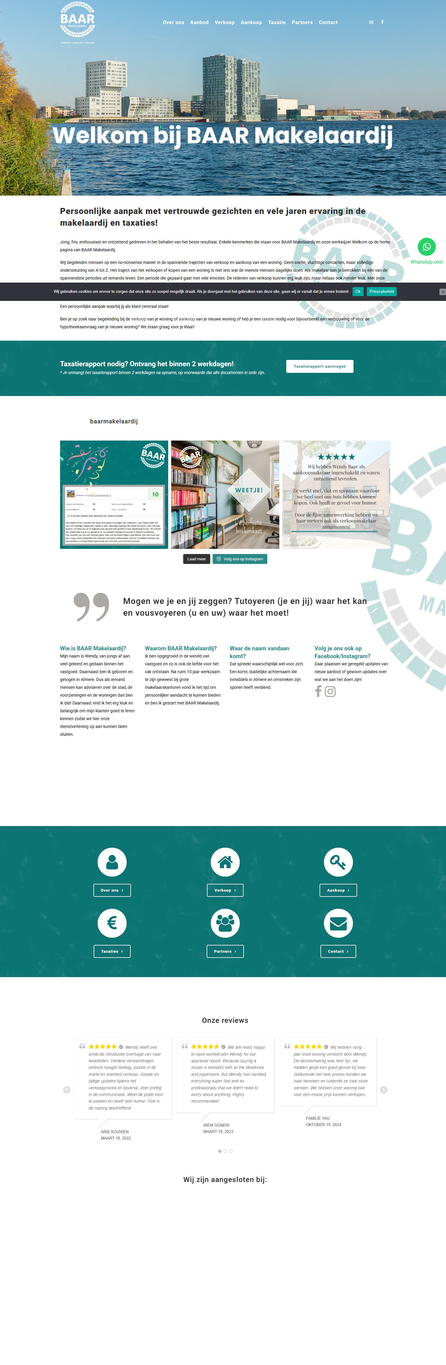 Capture d'écran du site web de www.baarmakelaardij.nl