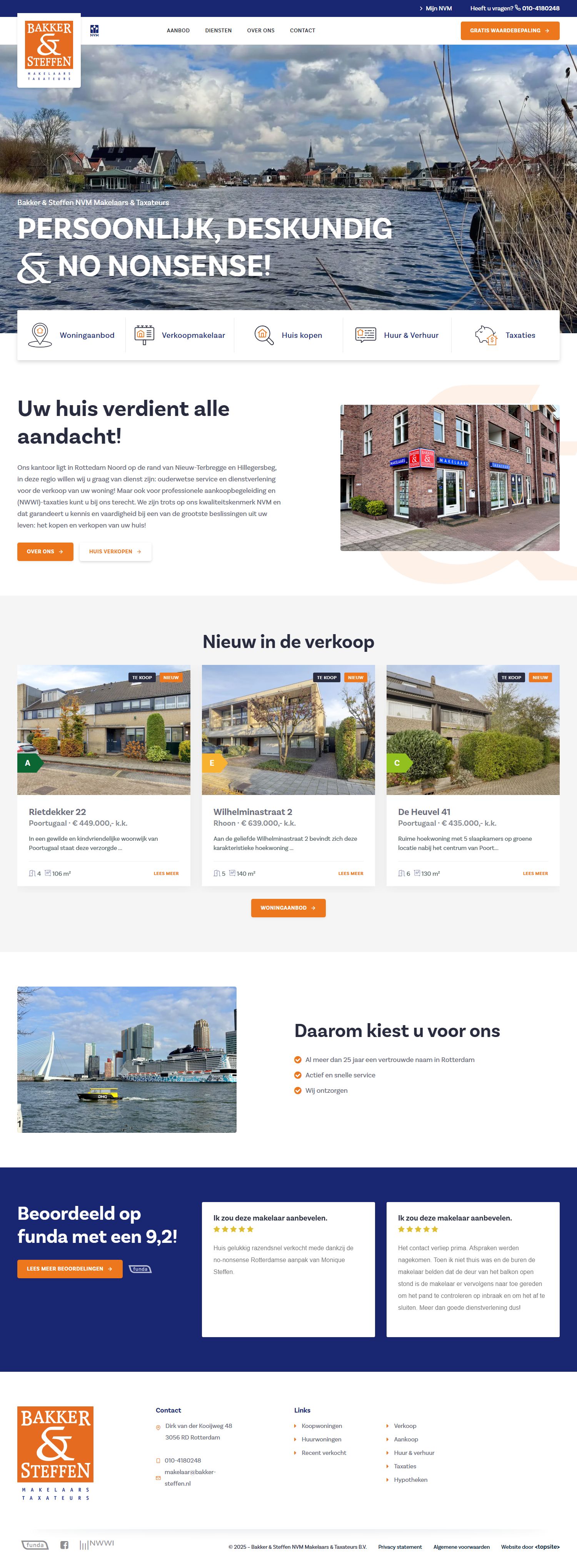 Screenshot van de website van www.bakker-steffen.nl
